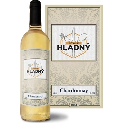 Sablio Stále hladný Chardonnay biele suché víno 12 % 0,75 l (čistá fľaša)