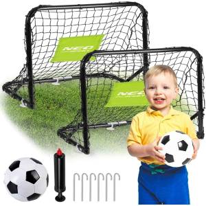 NeoSport 2бр. футболни врати 60x45x25cm - черни, бели (1461)