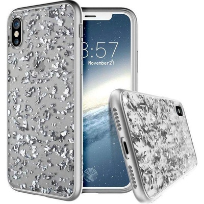Prodigee Treasure Case - хибриден кейс с висока степен на защита за iPhone XS, iPhone X (сребрист)