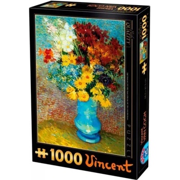 D-Toys - Puzzle Vincent van Gogh: Flowers in blue vase - 1 000 piese