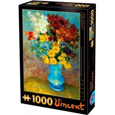 D-Toys - Puzzle Vincent van Gogh: Flowers in blue vase - 1 000 piese