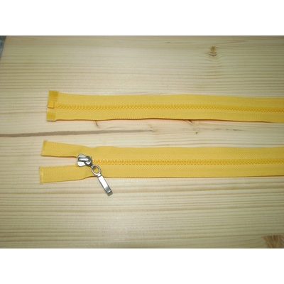 Kostenný zips žltá 3mm deliteľný jednosmerný 30cm