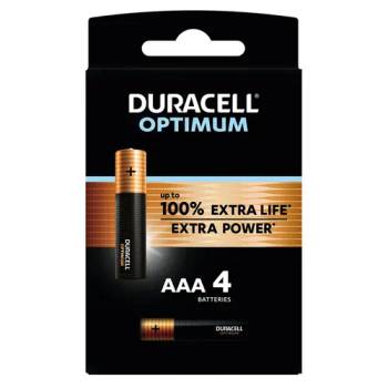 Image 1 of Duracell Алкална батерия duracell optimum mx2400 lr03 aaa /4 бр. в блистер/ 1.5v (dur-ba-lr03-optimum)