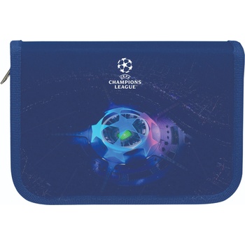 Eurocom Несесер UEFA 1 цип, 2 прегради, празен, 21x4x14cm, син (30022-А-UEFA)