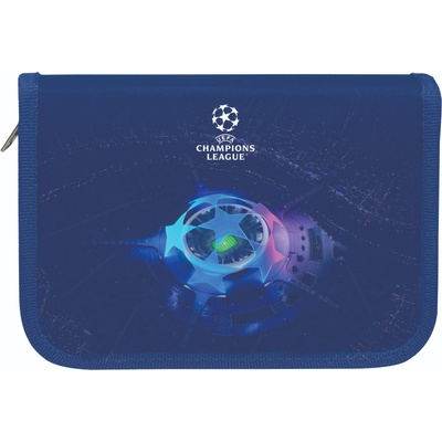 Eurocom Несесер UEFA 1 цип, 2 прегради, празен, 21x4x14cm, син (30022-А-UEFA)