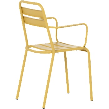 Carmen Метален градински стол zamfara - жълт (3535144)