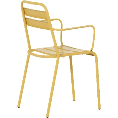 Carmen Метален градински стол zamfara - жълт (3535144)