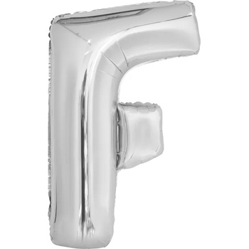 Image 1 of Amscan Фолиев балон буква F сребърен 86 см