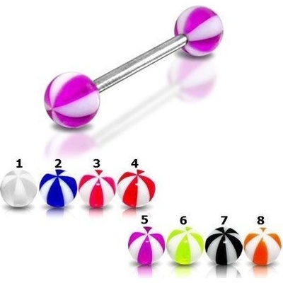 Šperky4U piercing do jazyka akrylát PJ01109-WR