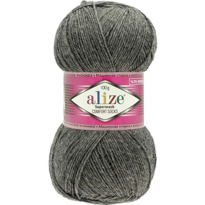 Alize Superwash Comfort Sock 100 tmavě šedá 182