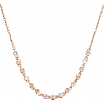 Pavona Pozlacený stříbrný náhrdelník s malými zirkony 12094.1 crystal