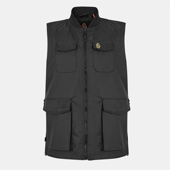 Luke Елек Luke Men's Tech Lightweight Sleeveless Gilet - Jet Black