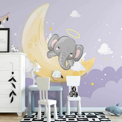 Art gift Фототапет за детска стая - Слонче на луната