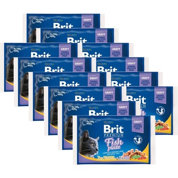 Brit Капсули BRIT Premium Cat Fish Plate 12 x (4 x 100 г)
