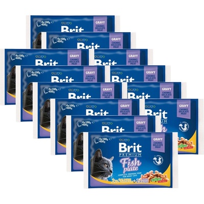 Brit Капсули BRIT Premium Cat Fish Plate 12 x (4 x 100 г)