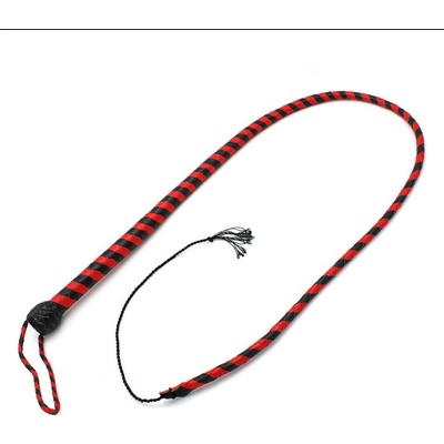 Kiotos Leather Whip Black & Red 140cm