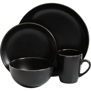  Сервиз от 16 части Elegance Ceramic - сервиз за 4, черно (754567890-0)