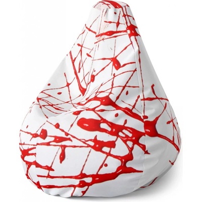 Sablio Sedací vak Pear Krvavé cákance Sablio 70 x 95 x 15 cm