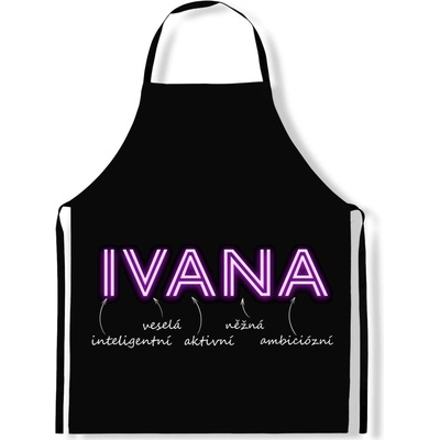 Impar Zástěra Ženská jména NEON Ivana