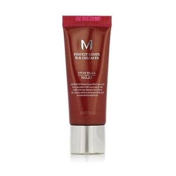 Missha M Perfect Cover BB Cream EX SPF42 bb крем със слънцезащита 20 ml нюанс No. 27 Honey Beige