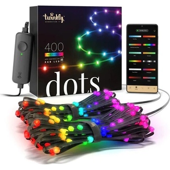 Smart LED vianočná reťaz TWINKLY Dots TWD400STP-BEU 20m WiFi