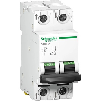 Schneider Electric SE Автоматичен прекъсвач Acti 9 C60H-DC 2P 20A 500V - A9N61532 (A9N61532)