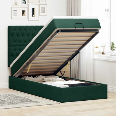 vidaXL 11461.3313514 Osmanský rám postele s matracemi tmavě šedá samet
