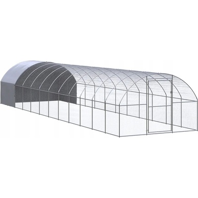 VidaXl Venkovní klec pro kuřata 3x12x2 m ocel pozinkovaná stříbrná