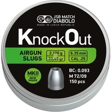Diabolky JSB Knockout Slugs MKII 6,35 mm 150 ks