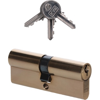 Cylindrická vložka EURO 40/40 mm, mosadzná, 3 kľúče