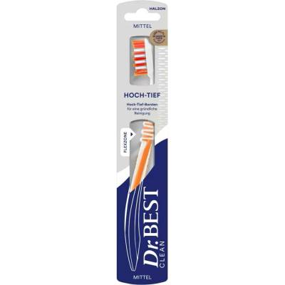 Dr.BEST Clean Hoch-Tief zubní kartáček oranžový Soft 1 ks
