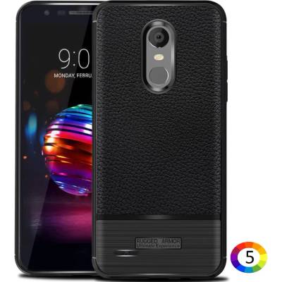 LG K10 (2018) / LG K11(2018) Удароустойчив Litchi Skin Калъф и Протектор