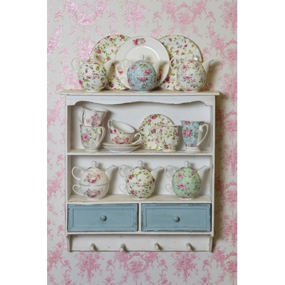 Clayre & Eef Porcelánový dezertný tanier Friendly Roses 21 x 2 cm