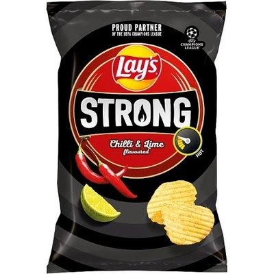 Lay's Strong Smažené bramborové lupínky s příchutí chilli a limetky 250 g