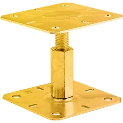 Domax zaskrutkovacia pätka stĺpika nastaviteľná závitová PR 130/130 - 130 x 130 x 100 - 150 x 3 mm 4 ks