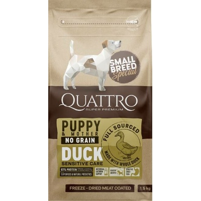 Quattro Štěňata/Matky SB bez obilovin s Kachnou 1,5 kg