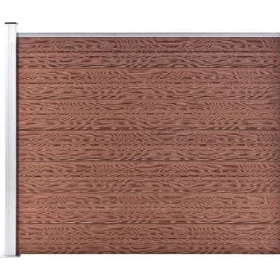 vidaXL Plotový dílec WPC 175 x 146 cm hnědý