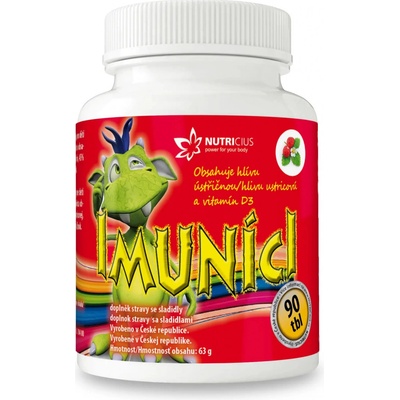 Nutricius Imuníci Hlíva ústřičná se šípky pro děti 90 tablet