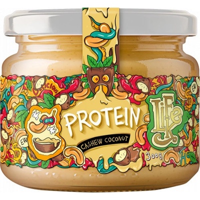 LifeLike Proteínové kešu maslo s kokosom kešu-kokos-biela čokoláda 300 g