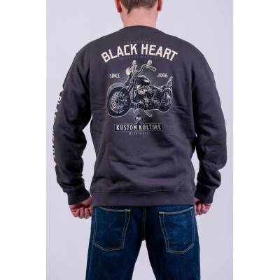 Mikina BLACK HEART MOTORCYCLE Černá