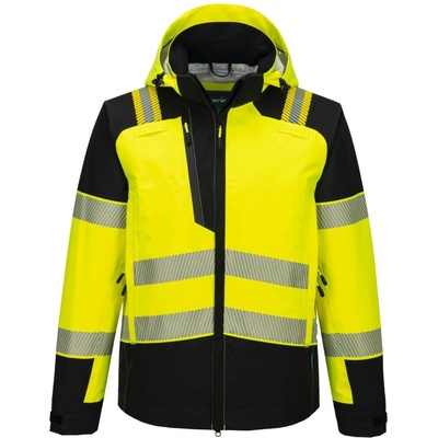 Portwest hi-vis pw3 t166 / Светлоотразително водоустойчиво яке - жълто/черно 4xl (t166ybr4xl)