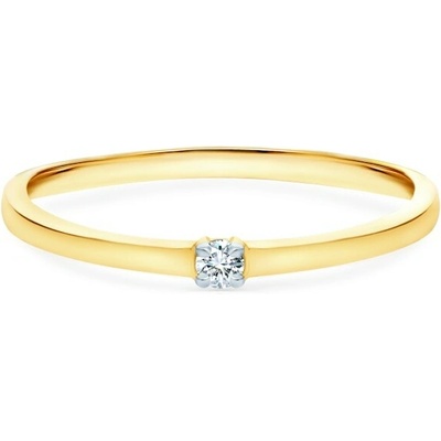 Savicki Zásnubný prsteň žlté zlato diamant SAVP D 21030 PI