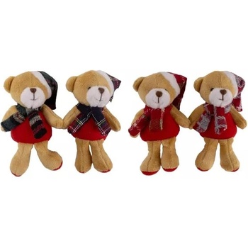 QX Плюшена играчка мече с шалка - 12 см, различни видове (810522)