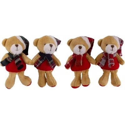 QX Плюшена играчка мече с шалка - 12 см, различни видове (810522)