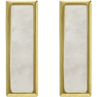 Victoria Cruz obdélníkové náušnice s perletí Soulquest A4614-REDT