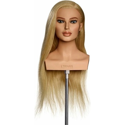 L´image Cvičná hlava platinová blond Limage Laura 60 cm