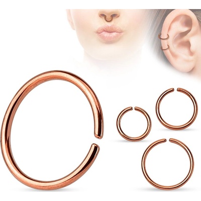 Šperky4U piercing do nosu kruh zlacený N0030-1610