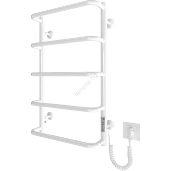 Mario Radiators Лира за баня LUX 65W/230V 66x42 см, неръждаема стомана/бяла, дясна (MR0096)