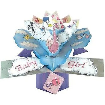 Image 1 of Second nature Изскачаща 3D картичка Baby Girl