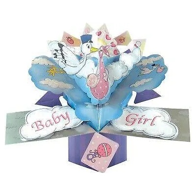 Second nature Изскачаща 3D картичка Baby Girl